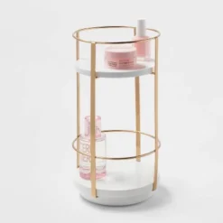 10" X 5.7" Round Metal Countertop Turntable Brass - Brightroom™ -Brightroom Sales Store GUEST 0f7b8890 6df4 4606 9fa9 246d6098805b