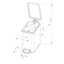 10L Stainless Slim Step Trash Can - Brightroom™ 7 10L Stainless Slim Step Trash Can - Brightroom™ -Brightroom Sales Store GUEST 10927746 ac0a 4425 b0b7 84003a4c5262