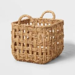 Twisted Open Checkered Weave Milk Crate Natural - Brightroom™ -Brightroom Sales Store GUEST 7cdb0b06 63dd 4c9e 9054 23599ff003c3