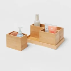 11.25" X 7" X 4.5" Modular Bamboo Vanity Organizer With Magnetic Strip - Brightroom™ -Brightroom Sales Store GUEST 98293bdb 3a57 4e34 9cc7 1a9571db3738