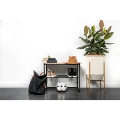 3 Tier Shoe Rack Black Metal With Natural Wood - Brightroom™ -Brightroom Sales Store GUEST 98afcc63 2d71 499c 8617 9ae2ecd81e5d