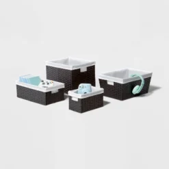 16" X 9" X 6" Lined Woven Media Bin Black - Brightroom™ -Brightroom Sales Store GUEST ac4ff65f f7b2 48fa aa42 7459f63d7c52