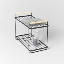 Wood Handle Tiered Vanity Organizer Black - Brightroom™ -Brightroom Sales Store GUEST ef9f504c 19ce 47b2 a3eb d9c7c36c8651