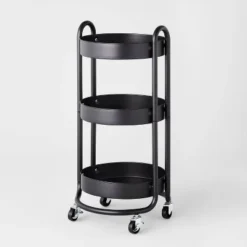 3 Tier Round Metal Utility Cart - Brightroom™ -Brightroom Sales Store GUEST fa8f7cf8 9234 4e96 85ab cc5db6457cae
